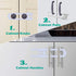 Sliding Cabinet Child Safety Locks, OKEFAN Baby Proofing Cabinet Lock Cupboard Latches for Kids, No Drill (10, White)