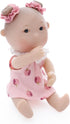 7 Inch 5 3+ Potato Baby Doll, Mini Baby Doll with Movable Joints, Thumb-Sucking Pose, Full Body Vinyl Doll for Play