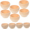 ORFOFE 10pcs Wooden Egg Holders, Dipping Sauce Bowls, Small Unfinished Wooden Craft Bowls, Candy Bowl