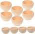 ORFOFE 10pcs Wooden Egg Holders, Dipping Sauce Bowls, Small Unfinished Wooden Craft Bowls, Candy Bowl