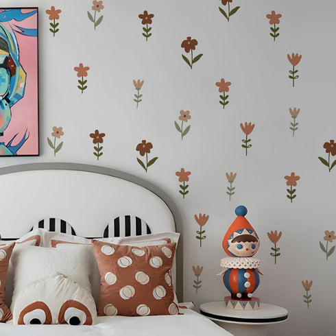 6 QUCHENG Boho Wall Stickers Girls Bedroom Removable Wall Decals Nursery Kids Room Decor Vinyl Murals DIY Cute
