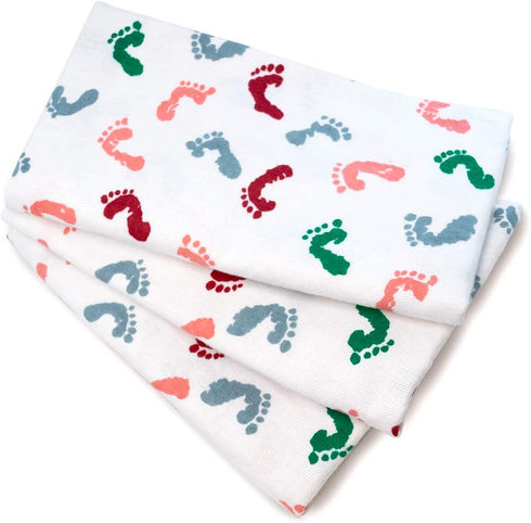 3 Pack, 100% Baby Swaddle Hospital Blanket Nursery Receiving Wrap, Unisex Boy Girl, Soft Cotton Swaddles Newborn