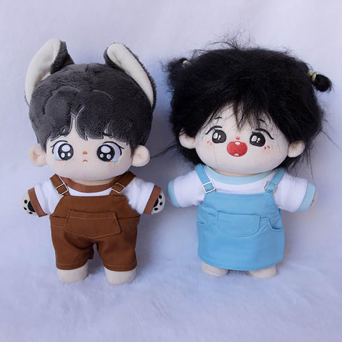 niannyyhouse Plush Doll Clothes T-Shirt Strap Pants Strap Skirt 10cm 15cm 20cm Soft Stuffed Toy Dress Up