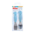 Nuby Animal Friends Silicone and Stainless Steel Fork and Spoon Set for 12+ Months, Blue Whale Design
