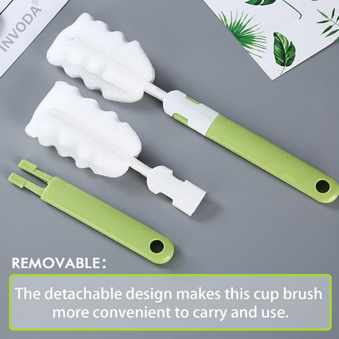 INVODA Cleaning Brush Set, 8PCS, Portable Bottle & Nipple Brushes, BPA Free, Ideal for Baby Bottles