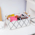 Decorative Rectangular Fabric Storage Bin Organizer Basket with Wooden Handles for Clothes, 12.6x8.7x4.7 inch, White
