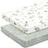 Pack 2 Pack, Pack GRSSDER n Play Sheets Fitted Stretchy Ultra Soft and Play Sheets, Universal Fitted Portable/Mini Crib