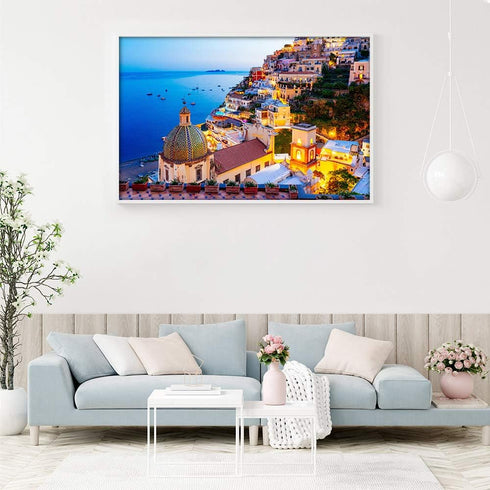 Dreamy Positano - 1000 Piece Jigsaw Puzzle - Signature Collection Twilight Sea Sight Large Puzzle for Adults Teens