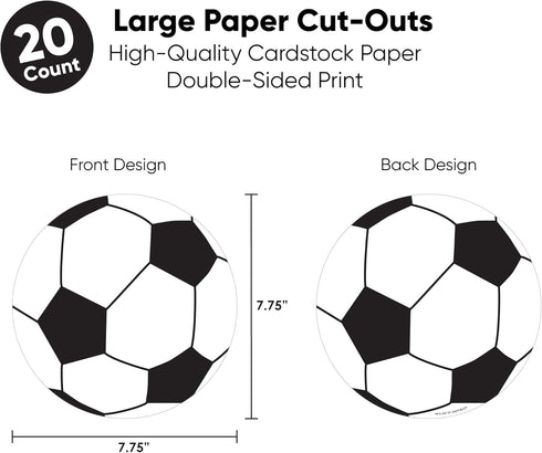 GOAAAL! - Big Dot of Happiness Soccer Decorations, Set of 20 for DIY Baby Shower or Birthday Large Party Essentials