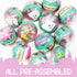 UMEELR 12Pcs Pre Filled Easter Eggs with Flowers, DIY Flower Surprise Building Blocks Toys for Basket Stuffers, Easter