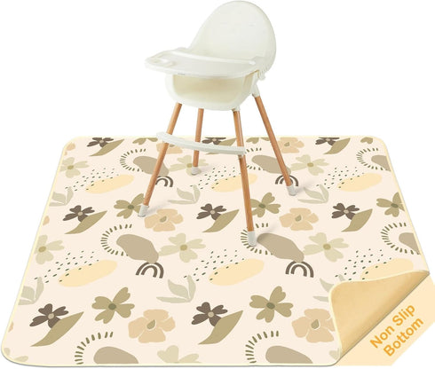 Splat Mat for Under High Chair 42 x 42 Inch Waterproof Baby