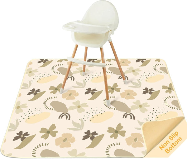 Splat Mat for Under High Chair 42 x 42 Inch Waterproof Baby
