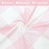 Set Pink Checkered Fitted Crib Sheets & Nursing Pillow Cover for Baby Boys and Girls