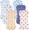 Gelisite 6 Pack Cotton Baby Burp Cloths Extra Absorbent Soft for Baby Boys