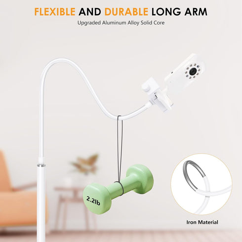 GAHOGA 37.4" 69" Baby Monitor Floor Stand Holder Compatible with HelloBaby, Nanit Pro & Flex Stand, Owlet, Infant