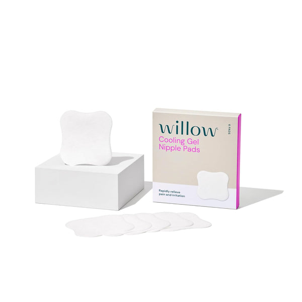 Willow Cooling Gel Nipple Pads for Breastfeeding, 6 Count, Soothing Nursing Pads for Sore Nipple Relief
