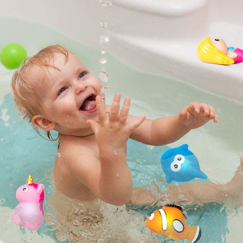 Bath Toys for Toddlers Baby, 8 Pack Light Up Toys - Bathtub Toy Flashing LED Light for Kids