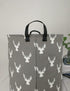 KUNRO Large Sized Storage Basket, Waterproof Coating Organizer Bin Laundry Hamper for Nursery Clothes (Grey deer)