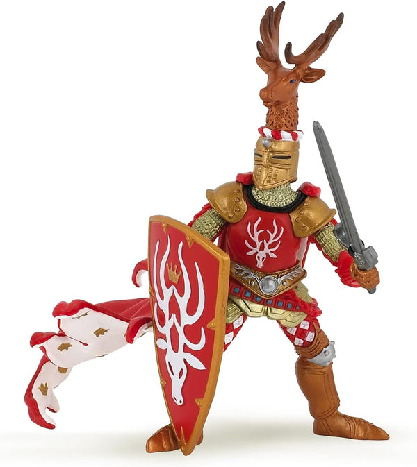 Papo The Medieval Era Figure, Knight Stag Red