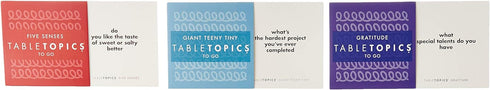 TableTopics Kids Conversation Pack - 120 Cards for Family Play Together, Boxed Set of 3 Topics