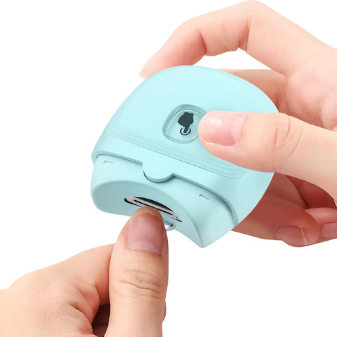 Electric Nail Clipper & Nail File: Automatic Trimmer with LED Light, Built-in