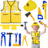 Fantspati Construction Worker Role Play Costume Dress-Up Set, Costume Kids Construction Tool Set