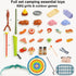 Set Set Kids Camping Toys: Pretend Campfire/BBQ Grill Toys & Bow and Arrow Game - Perfect Kids Camping for Outdoor