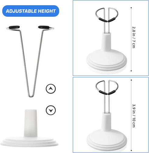 TOYANDONA 4 Pcs Adjustable Doll Stands Display Holder, Action Figure Bracket Support for 6-8 Inch Dolls, Creative Bear