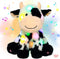 Hopearl LED Musical Stuffed Smile Cow Light up Singing Plush Toy Adjustable