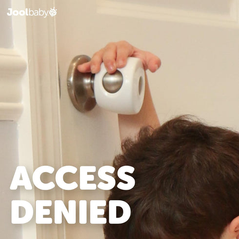 Jool Baby Door Knob Child Safety Covers (4 Pack), Prevent Kids from Opening Doors, Easy to Install