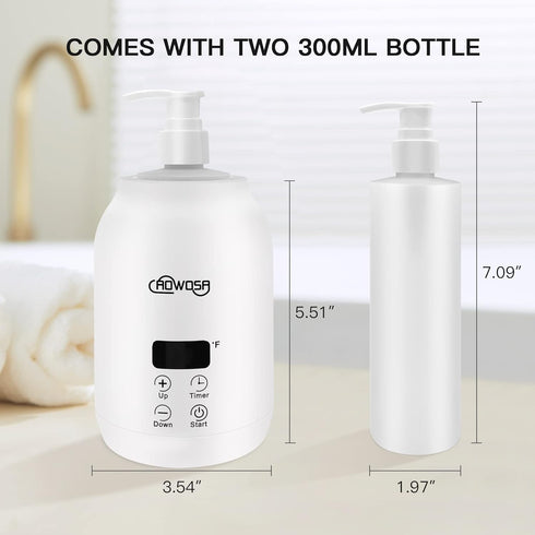 Massage Oil Warmer Bottle Professional Electric Lotion Digital Heater for SPA, Automatic Oil Warmer Heated Oil Lotion