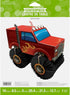 1 8.5" 10" Creative Converting Monster Truck Centerpiece, ct, Multi-colored, x