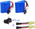 Blomiky 2 7.4V 600mAh Lion Battery with SM-2P Black 2 Pin Plug for Skytech RC Ship Boat