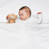 david's kids Minky Baby Blanket for Boys Girls, Soft Lightweight Micro Fleece, Double Layer, 30x40 Inches, White