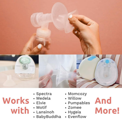 21mm28mm (1 BeauGen Breast Pump Flange Inserts Soft Stretchy Plastic Cushions for Pumping Comfort, Fits Flanges
