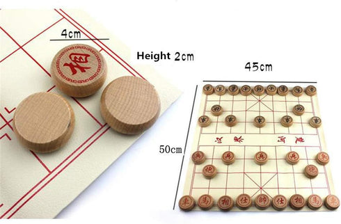 GoodPlay Beechwood Chinese Chess Set - Xiangqi Travel Game with Wooden Box