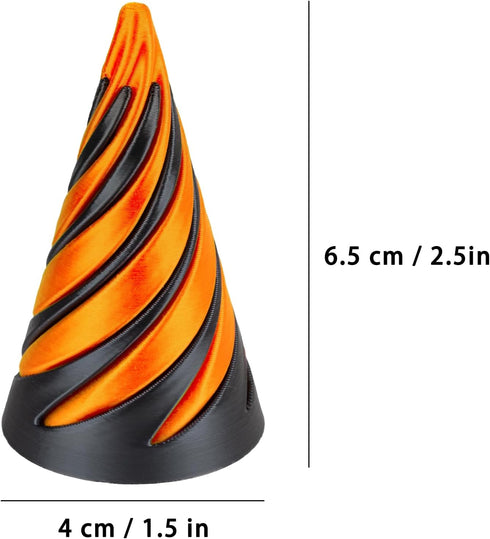 Impossible Cone Spiral Fidget Toy, 3D Printed Mini Cones Pass Through Pyramid Fidget Toy for Stress Relief