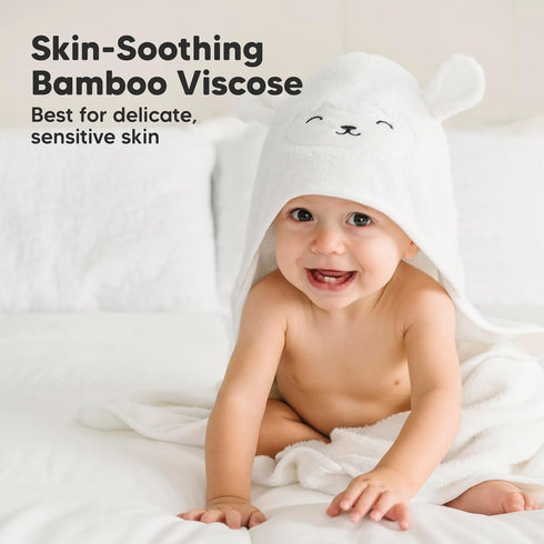 KeaBabies Hooded Baby Towel for Newborn - Viscose Derived from Bamboo Large Baby Bath Towels with Hood for Boys, Girls