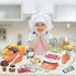yoliyogo Playset Pretend Play Cash Register Toy with Functional Caculator Cashier Scanner Toy Supermarket with Simulate