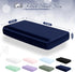 2 Pack, 28 52 8 Inch Entisn Satin Crib Sheets x x Soft Fitted Crib Mattress Sheets for Baby Boys, Navy Blue Nursery