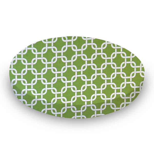 SHEETWORLD.COM SheetWorld Fitted 100% Cotton Percale Oval Crib Sheet, Fits Stokke Sleepi 26