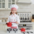KAIPUTE 3-12 Kids Chef Costume for Boys Girls Kitchen Cooking Party Cosplay Years