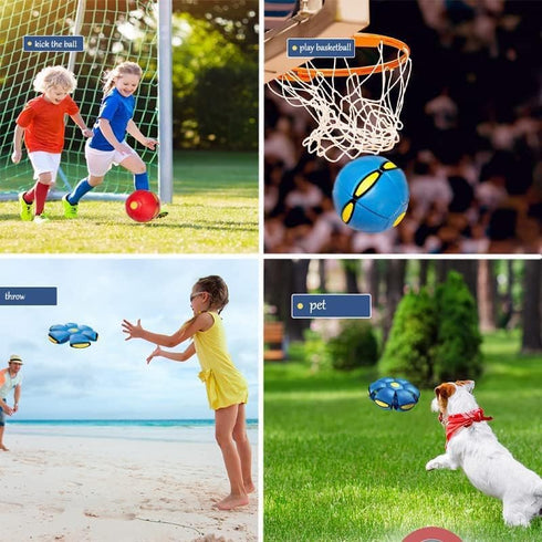 UFO Magic Ball, Portable Pet Toy Flying Saucer Ball, Creative Doggy Disc Ball for Kids Sports and Outdoor Games