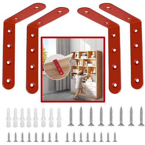 Anti Tip Furniture Anchors for Baby Pet Proofing,Furniture Wall Anchor Furniture Dresser Bookshelf Falling Prevention
