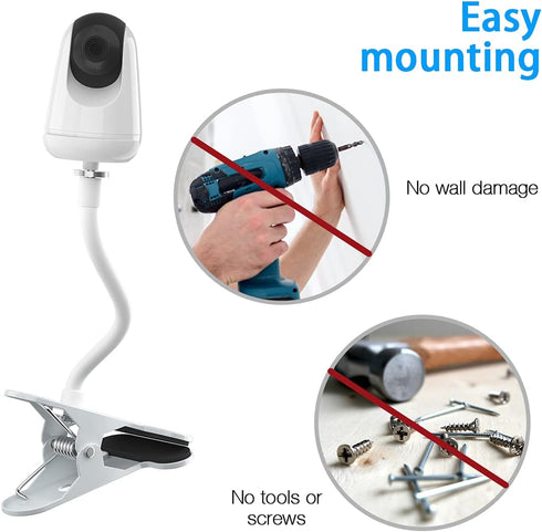 Baby Monitor Stand for VAVA and Hipp, Flexible Baby Camera Mount Shelf for Crib Nursery