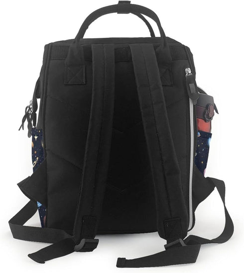 HCBPWVQA Backpack Daypacks Backpack Mommy The Solar Family Diaper Bag with Changing Pad and Pacifier Holder