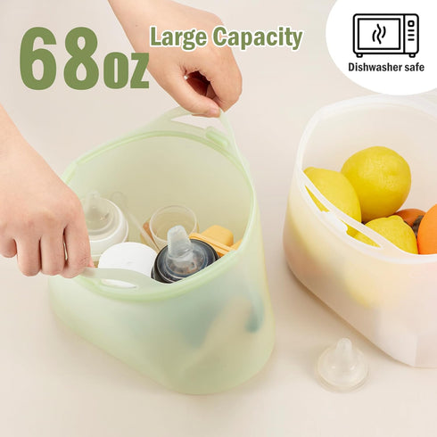 sicyeast 2000ml Silicone Travel Bottle Sterilizer Bags | Microwave Steam Sterilizer Bags for Baby Bottles, Breast Pump