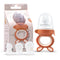 Soothing Silicone Frozen Baby Food Teething Toy, Pacifier Fruit Feeder and Teether - BPA Free, Terracotta Forage Feeder
