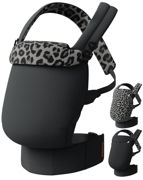 Tivellary Reversible Baby Carrier Black Solid & Leopard Print; Lightweight & Breathable