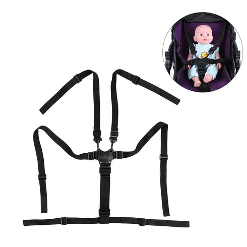 Baby Stroller 5 Point Harness Belt, Adjustable Safety Harness for Children Pushchair Strap Belt